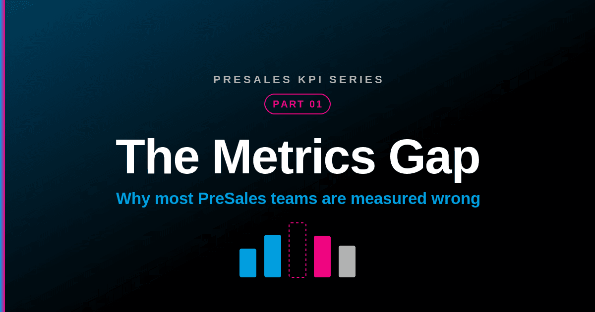 The Metrics Gap — Part 1 of the SE Rockstars PreSales KPI series.